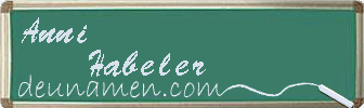 Anni Habeler Visitenkarte